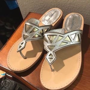 Sam Edelman Silver and Gold sandals sz 8.5 (fits 8